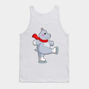 Hippo Ice skating Ice skates Tank Top